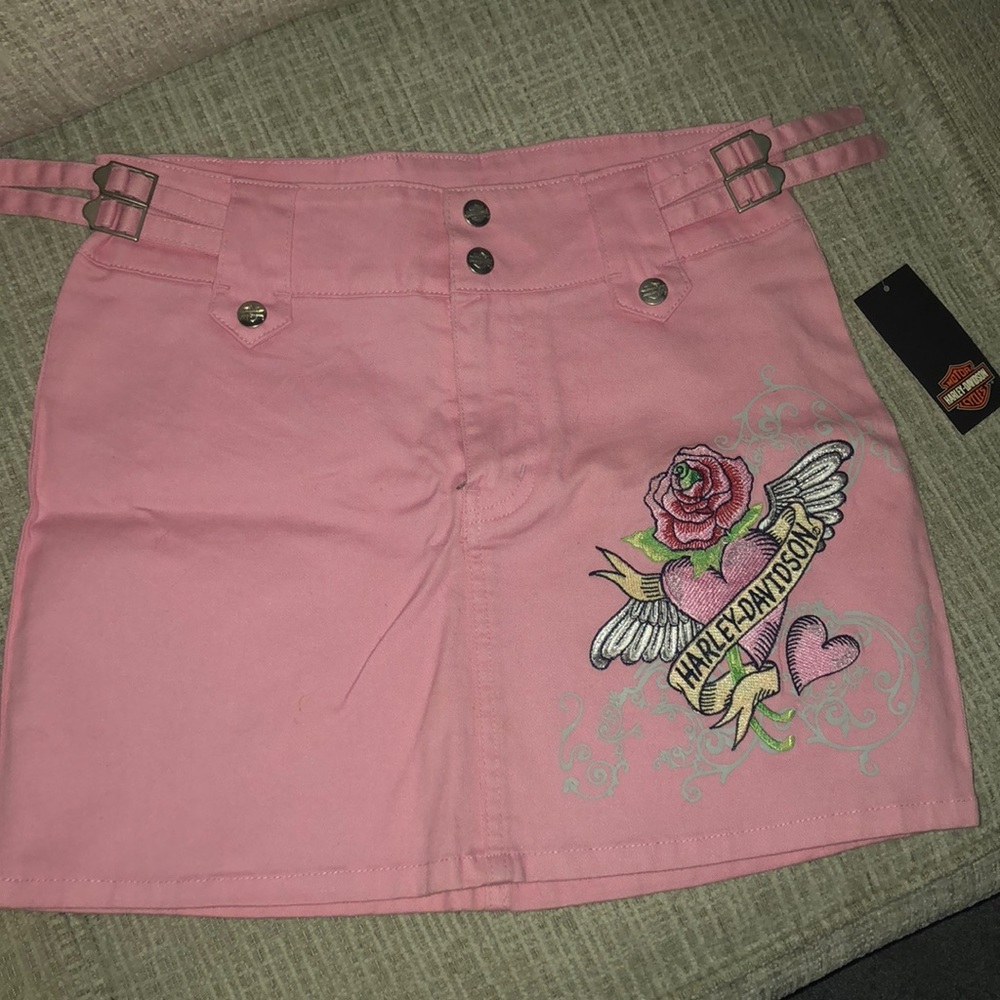 Harley Davidson pink mini skirt jr16/2